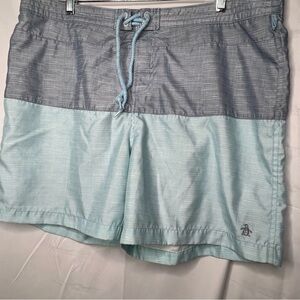 Original Penguin Munsingwear Swim Trunk Board Shorts Lined Colorblocked size 38